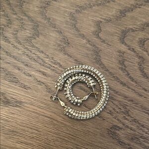 Elegant Gold-Tone Spiral Earrings